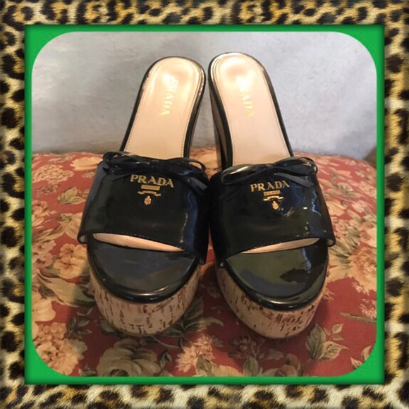 Prada Shoes - 💥SPECIAL REDUCED PRICE!!! FIRM!✅
👑AUTHENTIC Prada Wooden Platform Heels